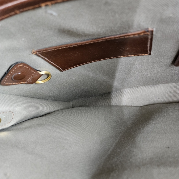 Floral Tapestry Satchel with Brown Accents - Picture 14 of 16